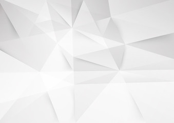 Obraz premium White and grey background. Corporate technology modern design. Pattern style geometric. Abstract modern background used about technology or product presentation backdrop. Vector illustration.