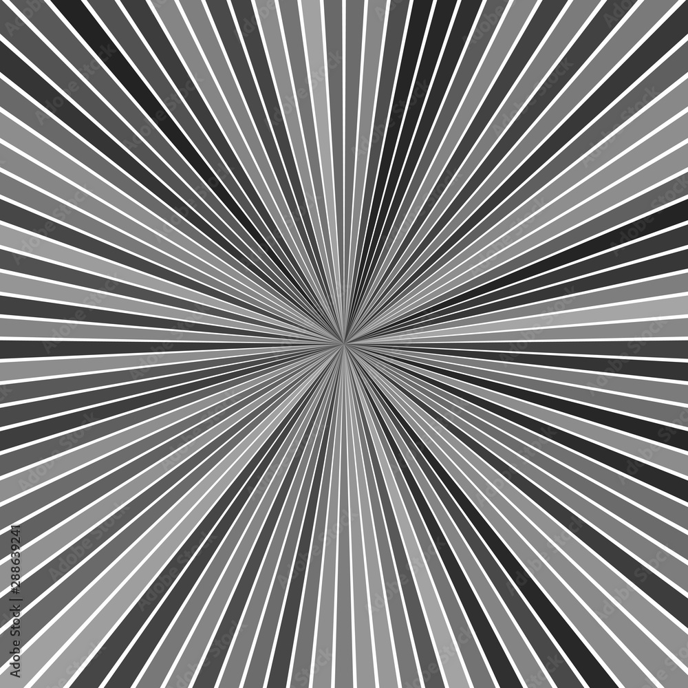 Poster grey abstract hypnotic ray burst stripe background - vector explosion graphic design