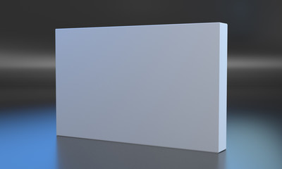 Blank Box Package. Isolated White Box Product Mock-up
