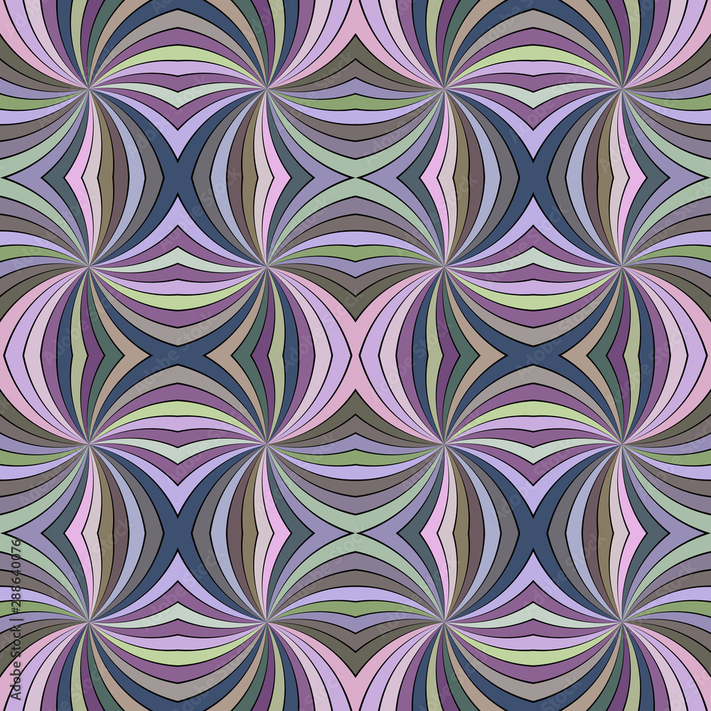 Poster colorful psychedelic abstract seamless striped swirl pattern background design - vector illustration