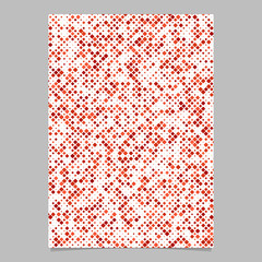 Red geometrical square pattern flyer template - vector mosaic stationery background