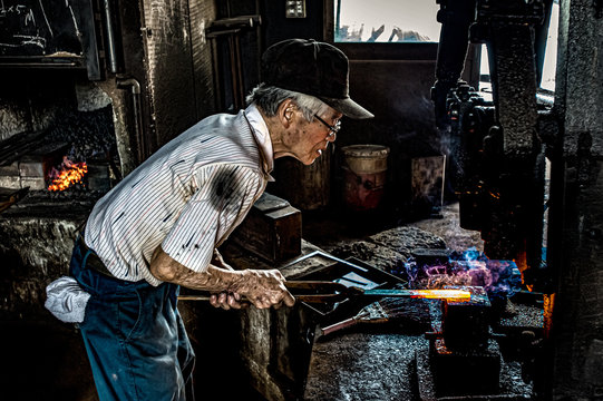 blacksmith at work