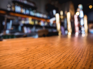 Table top counter Bar Beer tap Blur shelf Party background