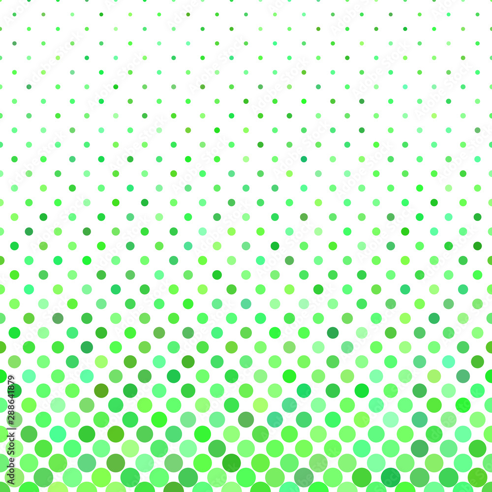 Poster green abstract geometrical circle pattern - vector snowfall background graphic with dots