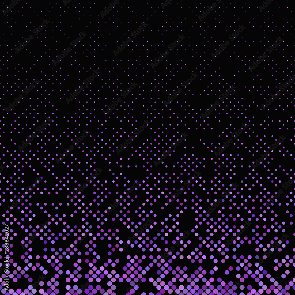 Poster abstract circle pattern - vector snowfall background illustration from dots