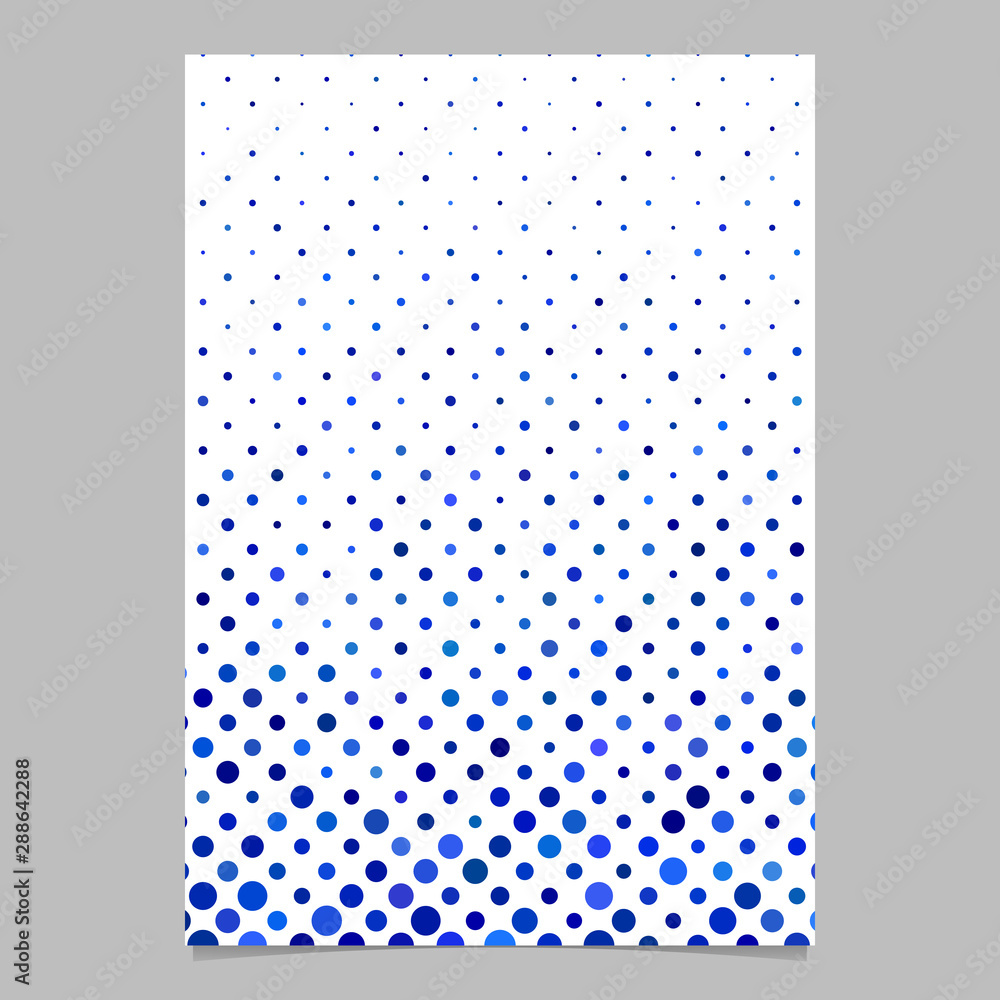 Poster blue abstract circle pattern brochure background - vector stationery template design