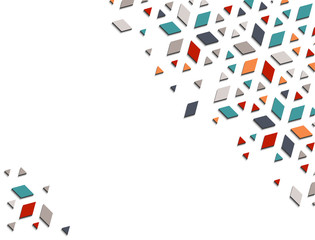 Arabic 3d isometric color geometric mosaic vector pattern for background, card, banner. Geometric creative design.