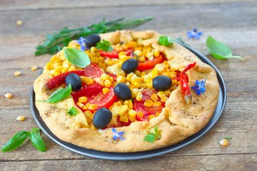 Tomaten-Mais-Galette	