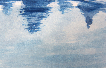 colorful watercolor on White background.