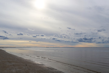 White sea. Severodvinsk. The Island Of Yagry. Autumn day by the sea