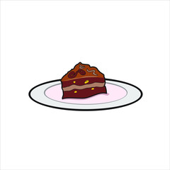 Piece of cake design vector format