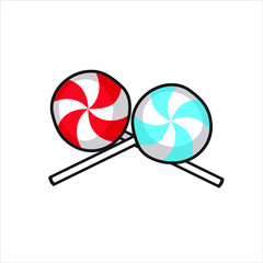 Lollipop candy illutration design vector format