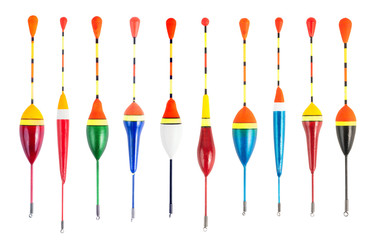 Fishing floats isolated on the white