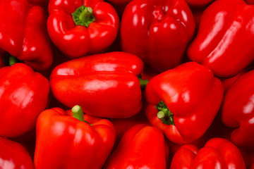 Fresh red bell pepper background.