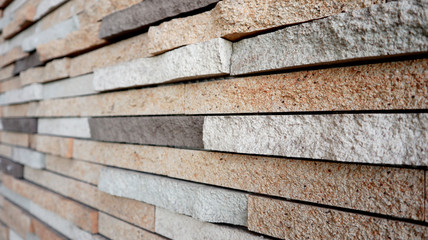 Perspective View Texture of Brick Wall with Copyspace