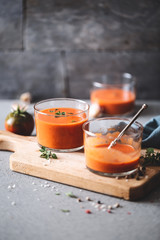 Gaspacho de Tomate et Poivrons rouge