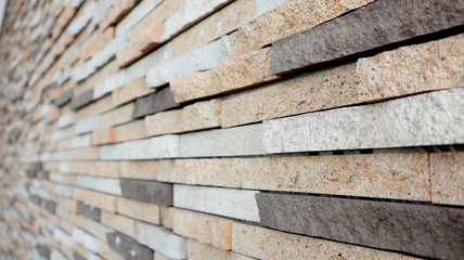 Perspective View Texture of Brick Wall with Copyspace