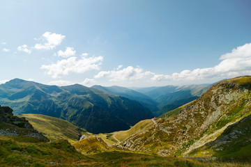 Fototapeta na wymiar Fagatas mountains in Romania. beautiful summer nature scenery
