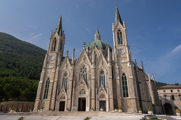 Castelpetroso, Isernia, Molise. Sanctuary of the Madonna Addolorata.  The sanctuary, which began...