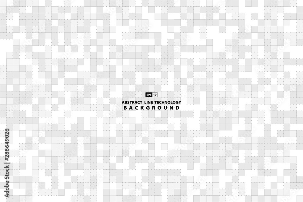 Aufkleber abstract gray and white square pattern design of minimal decoration background. illustration vector 