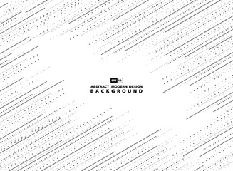 Fototapeta premium Abstract dot line pattern simple tech on white background. illustration vector eps10