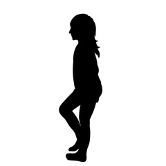 silhouette of a child, girl, childhood