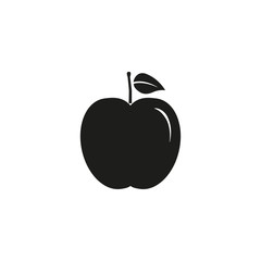 Apple, fruit icon. Vector illustration, flat design.