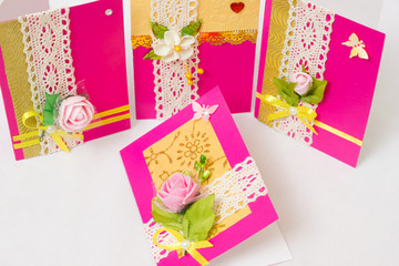 Beautiful varied handmade greeting cards