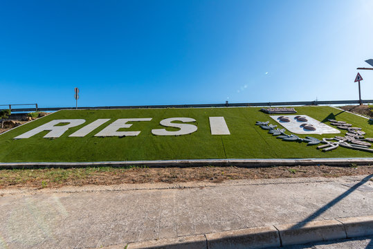 City of Riesi Welcome Sign, Caltanissetta, Sicily, Italy, Europe