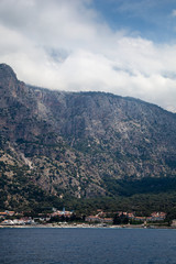 Fototapeta na wymiar Seascape and view of the mountains 3