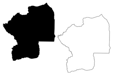 Centrale Region (Togolese Republic, Regions of Togo) map vector illustration, scribble sketch Centrale map