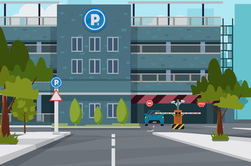 City parking place, vector illustration for you project
