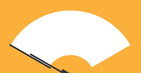 Windshield car glass with two wipers illustration