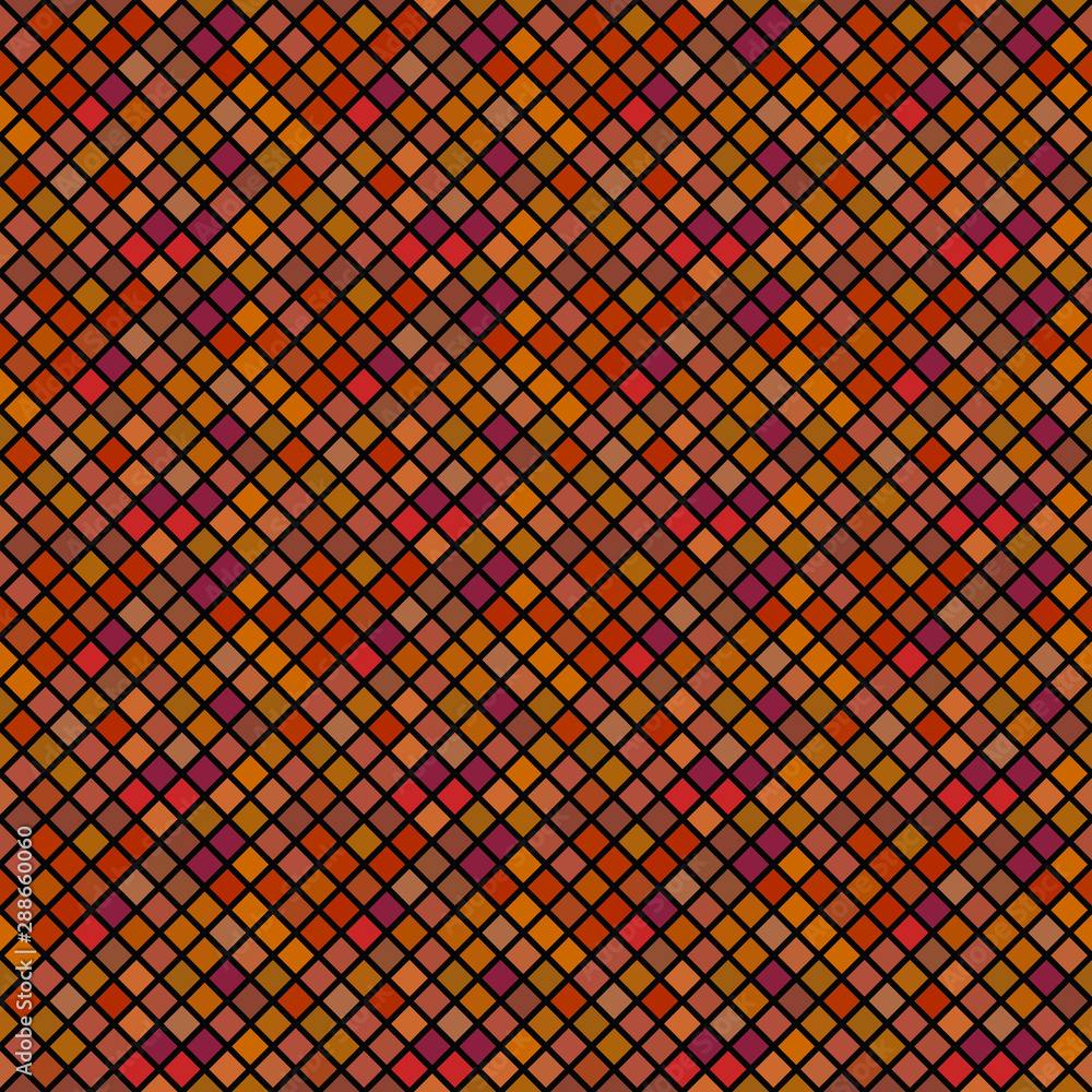 Poster geometrical seamless square pattern background - abstract vector graphic design from diagonal square