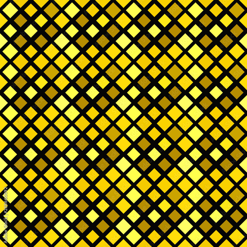 Poster golden seamless geometrical diagonal square pattern background - abstract vector graphic