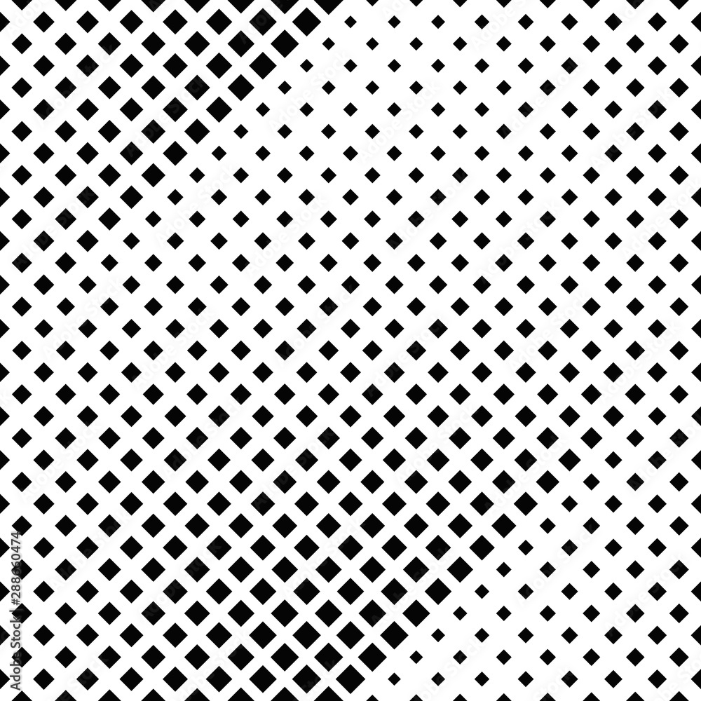 Poster geometrical abstract seamless square pattern background design - black and white vector graphic