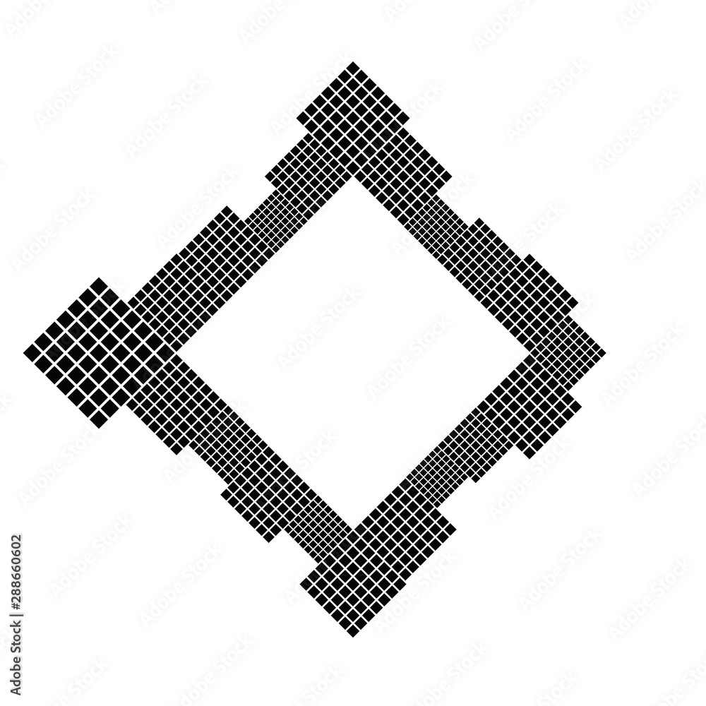 Poster monochrome minimal diagonal square badge decoration design element - abstract geometrical modern vec