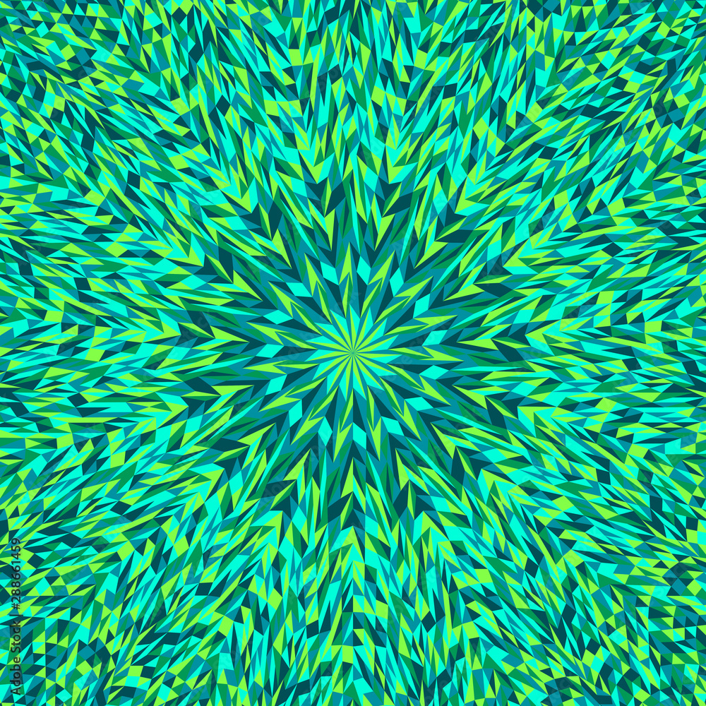Poster hypnotic round tile mosaic pattern background design - abstract circular polygonal colorful vector g