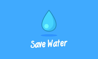 Save Water Poster with Drop