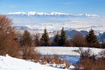 wintry view of High Tartas mountains