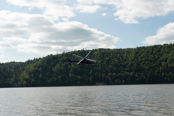 windmill on lake
