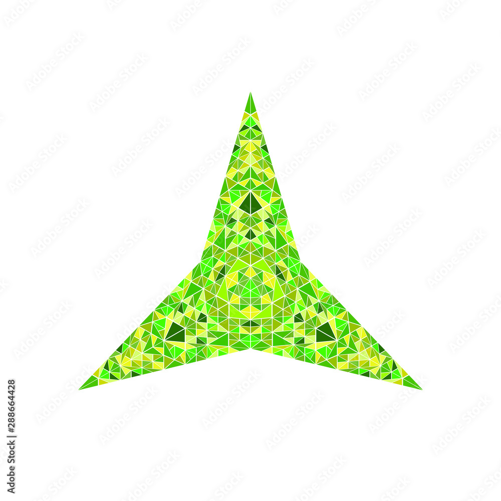 Poster isolated ornament star symbol template - geometrical colorful ornamental polygonal vector design ele