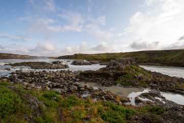Fototapeta na wymiar Egissidufoss Waterfall Ægissíðufoss - Iceland