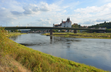 Meissen, Germany, historic castle Albrechtsburg on the river Elbe