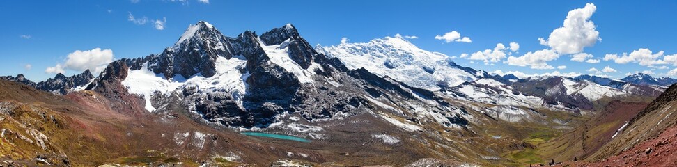 Ausangate, Peruvian Andes mountains landscape - obrazy, fototapety, plakaty