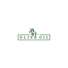 Olive oil logo for product label - food herb nature
