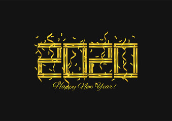 2020 golden numbers illustration