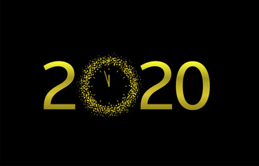 2020 Golden text illustration