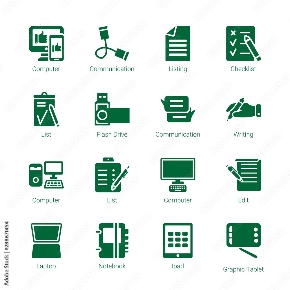 Poster notebook icons