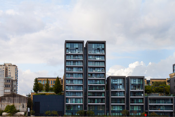 modern building by the Thames river